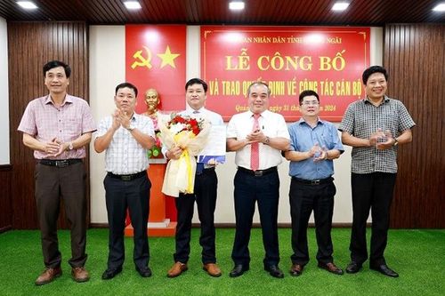 Bổ nhiệm Phó Giám đốc Sở Kế hoạch và Đầu tư tỉnh Quảng Ngãi
