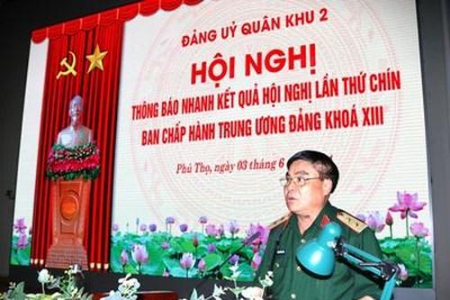 Đảng ủy Quân khu 2 tổ chức Hội nghị thông báo nhanh kết quả Hội nghị Trung ương lần thứ 9