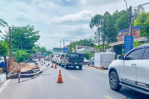 Sạt lở Quốc lộ 80: Phương tiện sẽ lưu thông 2 chiều trên tuyến tránh Long Xuyên