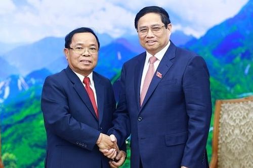 Thủ tướng Phạm Minh Chính tiếp Chủ nhiệm Ban Kiểm tra Trung ương, Tổng Thanh tra Nhà nước Lào