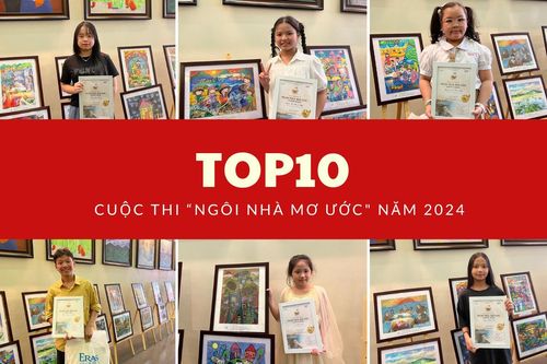 Top 10 Giải Nhất cuộc thi vẽ tranh 'Ngôi nhà mơ ước' năm 2024
