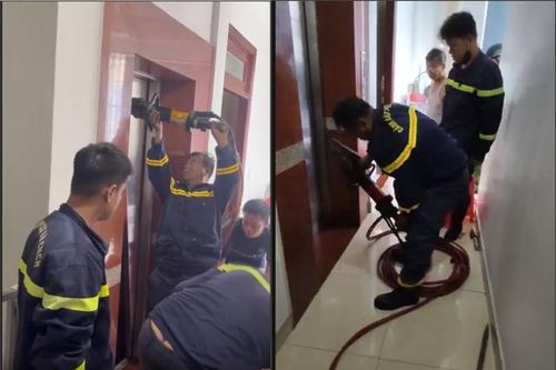 Giải cứu thành công cô gái cùng cháu bé 2 tuổi mắc kẹt trong thang máy ở TP.HCM
