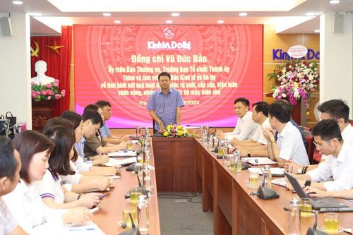 Trưởng Ban Tổ chức Thành ủy làm việc với Báo Kinh tế & Đô thị