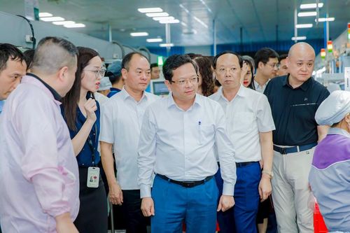 Lãnh đạo Ban Kinh tế Trung ương khảo sát tại VSIP và Luxshare - ICT Nghệ An