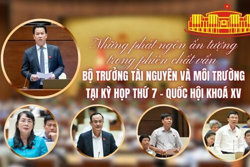 Những phát ngôn ấn tượng trong phiên chất vấn Bộ trưởng Tài nguyên và Môi trường tại Kỳ họp thứ 7
