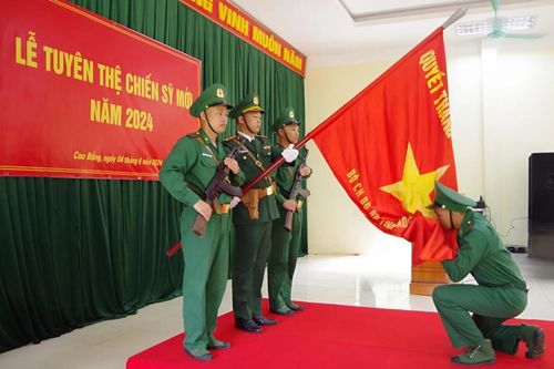 Bộ Chỉ huy Bộ đội Biên phòng tỉnh tuyên thệ chiến sĩ mới năm 2024