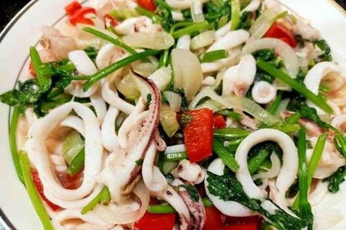 Công thức làm món mực xào cần tây