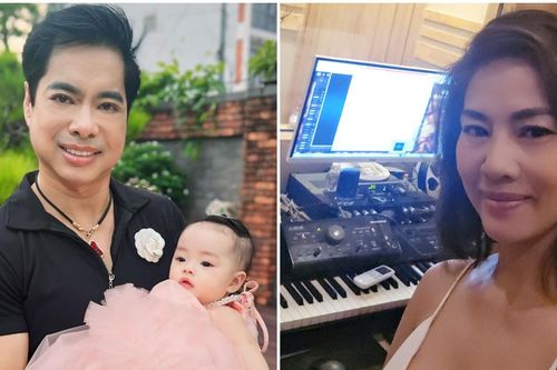 Ngọc Sơn khoe con gái nuôi mới nhất, 'Ca sĩ 3 đời chồng' gợi cảm trong phòng thu