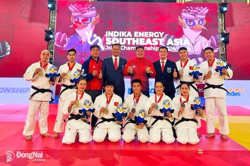 Các võ sĩ Đồng Nai đạt 3 huy chương vàng, bạc tại Giải judo vô địch Đông Nam Á 2024