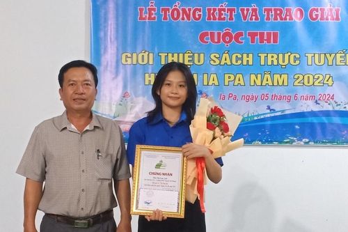 Ia Pa trao giải cuộc thi 'Giới thiệu sách trực tuyến' năm 2024