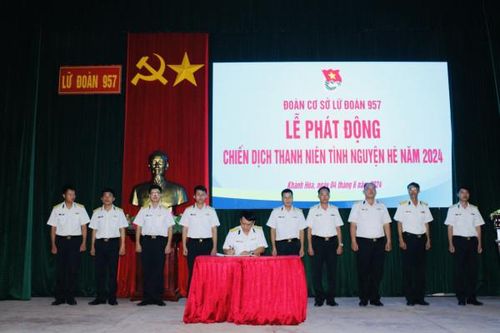 Đoàn cơ sở Lữ đoàn 957: Phát động chiến dịch thanh niên tình nguyện hè năm 2024