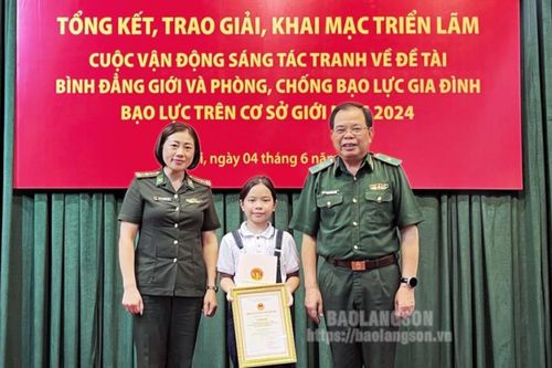Lạng Sơn có 1 tác giả đạt giải tại Cuộc vận động sáng tác tranh vẽ đề tài bình đẳng giới và phòng, chống bạo lực gia đình, bạo lực trên cơ sở giới toàn quốc năm 2024