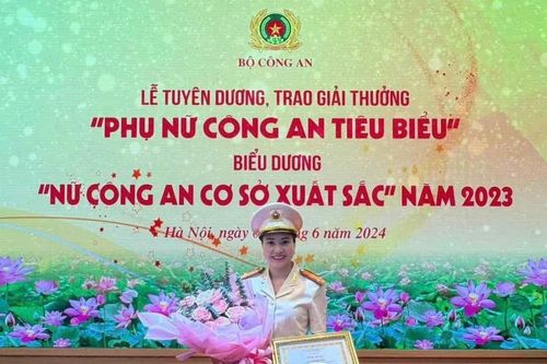 Lào Cai: Một nữ chiến sĩ công an được tuyên dương 'Nữ công an cơ sở xuất sắc' toàn quốc năm 2023