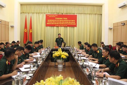 Đoàn thanh tra Bộ Quốc phòng thanh tra tại tỉnh