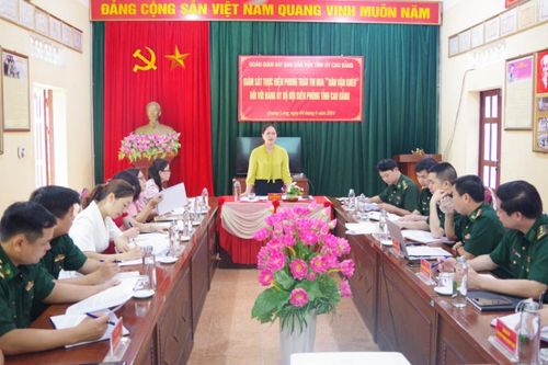 Ban Dân vận Tỉnh ủy giám sát thực hiện phong trào thi đua 'Dân vận khéo' đối với Đảng ủy Bộ đội Biên phòng