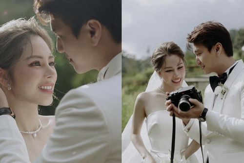 Ảnh cưới đẹp như mơ của Huỳnh Anh và vợ MC hơn 6 tuổi