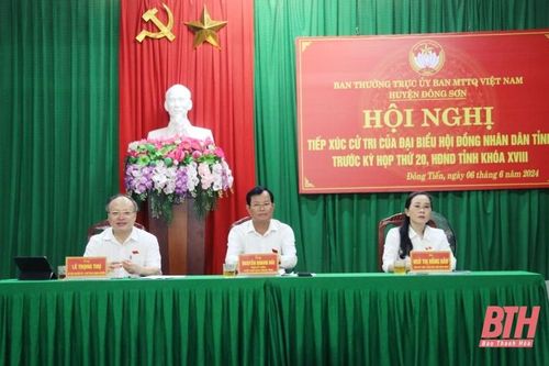 Đại biểu HĐND tỉnh tiếp xúc cử tri tại huyện Đông Sơn