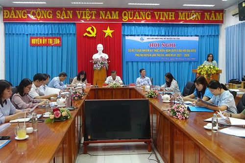 Hội Liên hiệp Phụ nữ huyện Tri Tôn thực hiện đạt 9 chỉ tiêu nghị quyết nhiệm kỳ 2021 - 2026