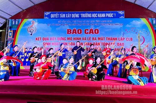 Ra mắt Câu lạc bộ sinh hoạt văn hóa dân gian dân tộc Tày, Dao các thôn xã Tân Tri, huyện Bắc Sơn