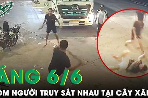 Nhóm người cầm hung khí truy sát nhau loạn xạ tại cây xăng ở Bình Dương
