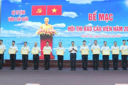 Vùng 4 Hải quân bế mạc Hội thi Báo cáo viên giỏi năm 2024