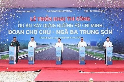Thái Nguyên: Khởi công xây dựng đường Hồ Chí Minh đoạn Chợ Chu - Ngã ba Trung Sơn