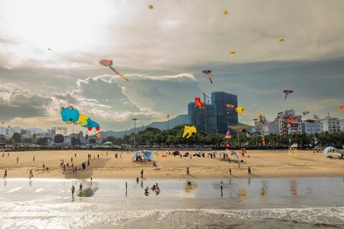 Hơn 200 con diều độc lạ, đủ màu sắc bay lượn ở phố biển Quy Nhơn