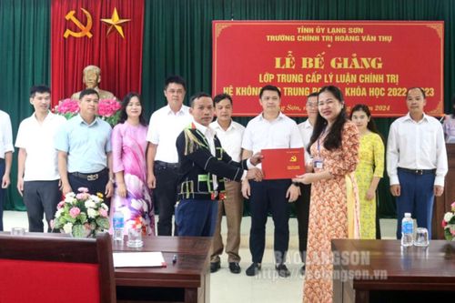 Bế giảng lớp trung cấp lý luận chính trị hệ không tập trung B02-22