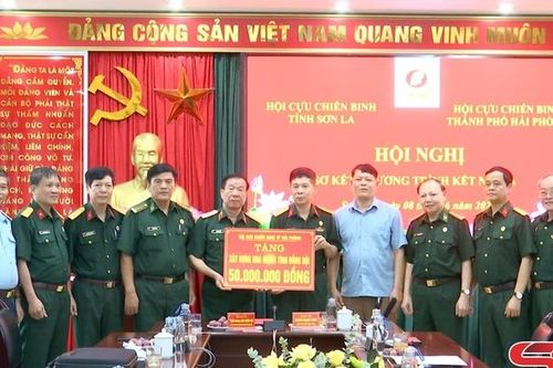 Sơ kết chương trình kết nghĩa giữa Hội CCB tỉnh Sơn La và Hội CCB thành phố Hải Phòng