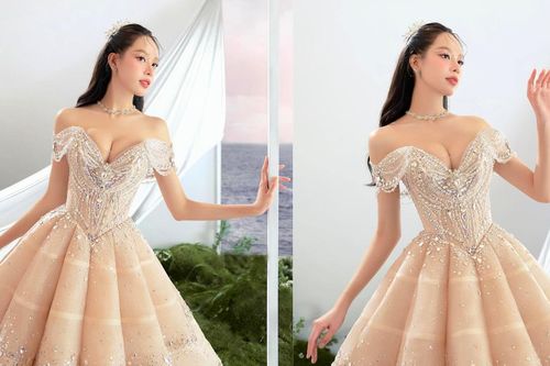 Hoa hậu Thanh Thủy diện váy cưới, khoe vóc dáng gợi cảm trước thềm thi quốc tế?