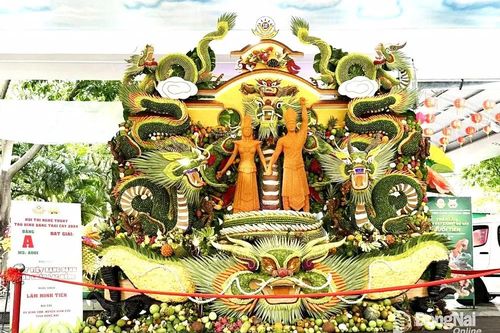 Một nghệ nhân Đồng Nai đạt giải nhất Hội thi Nghệ thuật tạo hình bằng trái cây