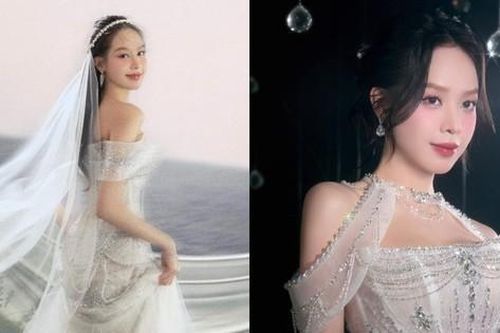 Hoa hậu Thanh Thủy hóa cô dâu xinh đẹp trong loạt ảnh chụp cùng váy cưới