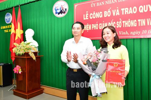 Bổ nhiệm nữ Trưởng phòng Thông tin - Báo chí - Xuất bản giữ chức Phó Giám đốc Sở