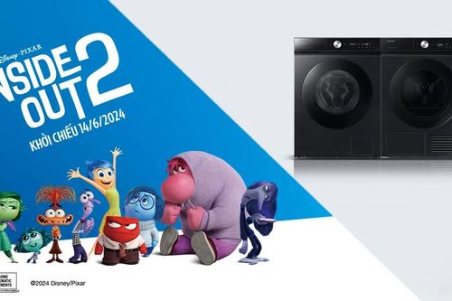 Samsung hợp tác cùng Disney và Pixar nói về máy giặt sấy Bespoke AI trong bộ phim Inside Out 2