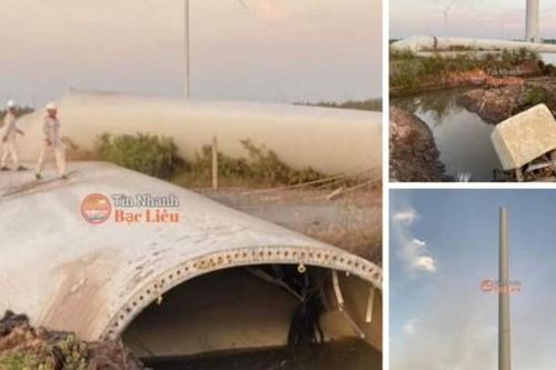 Chưa thống nhất bồi thường vụ rơi cánh quạt điện gió ở Bạc Liêu