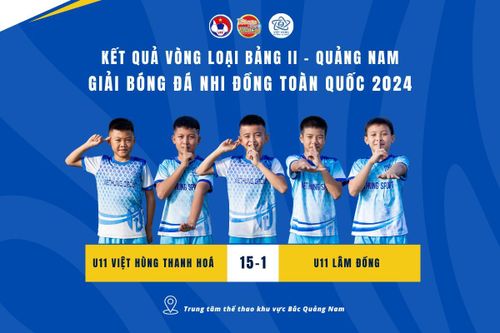 Ghi 15 bàn thắng, U11 Việt Hùng Thanh Hóa tạo 'địa chấn' ở trận ra quân vòng loại giải Nhi đồng toàn quốc 2024