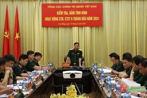 Tổng cục Chính trị kiểm tra hoạt động công tác Đảng, công tác chính trị tại Bộ CHQS tỉnh Cao Bằng