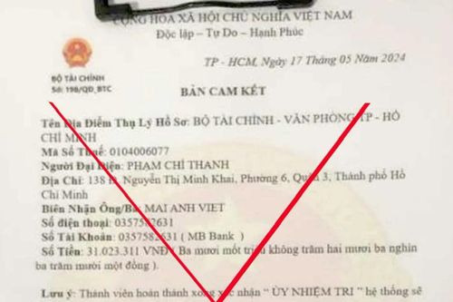 Bộ Tài chính bị làm giả con dấu, chữ ký và website