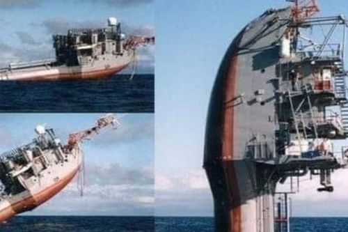 Con tàu lật ngược độc đáo của hải quân Mỹ