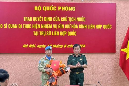Việt Nam có thêm 1 sĩ quan làm nhiệm vụ tại trụ sở Liên hợp quốc