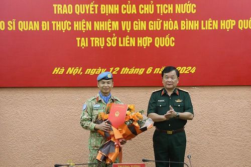 Thêm 1 sĩ quan Việt Nam trúng tuyển vào làm việc tại Trụ sở Liên hợp quốc