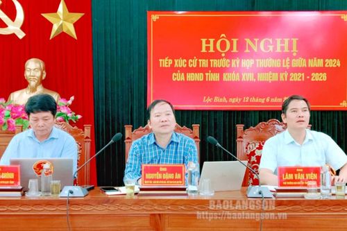 Tổ đại biểu HĐND tỉnh tiếp xúc cử tri tại huyện Lộc Bình