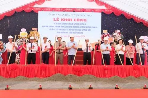 Phúc Thọ khởi công dự án nước sạch nông thôn