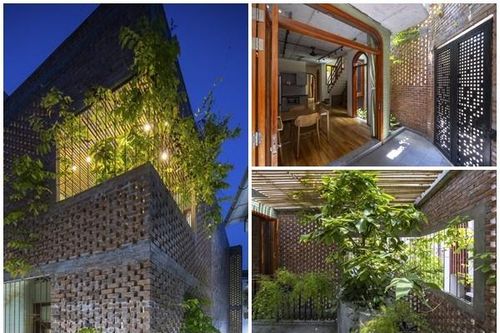 Xuýt xoa ngôi nhà gạch mộc như đèn lồng giữa phố ở Đà Nẵng