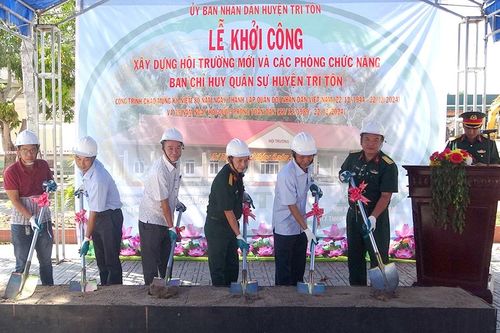 Xây mới hội trường và các phòng chức năng Ban Chỉ huy Quân sự huyện Tri Tôn
