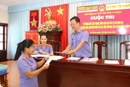 Viện Kiểm sát Nhân dân tỉnh An Giang tổ chức Cuộc thi kỹ năng viết cáo trạng, bản luận tội