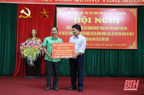 Thị xã Bỉm Sơn vận động các doanh nghiệp ủng hộ xây dựng nhà ở cho hộ nghèo, gia đình chính sách, hộ còn khó khăn về nhà ở