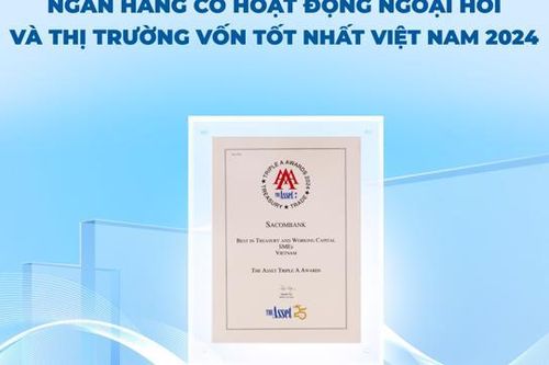 Sacombank được vinh danh 'Ngân hàng có hoạt động dịch vụ ngoại hối và thị trường vốn tốt nhất Việt Nam 2024'