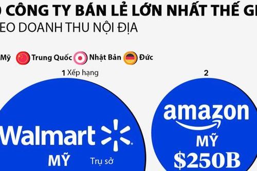 10 công ty bán lẻ có doanh thu nội địa lớn nhất thế giới