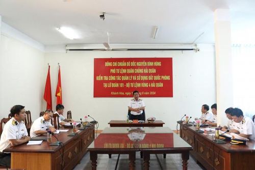 Quân chủng Hải quân kiểm tra công tác quản lý, sử dụng đất quốc phòng tại Lữ đoàn 101